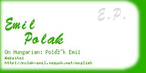 emil polak business card